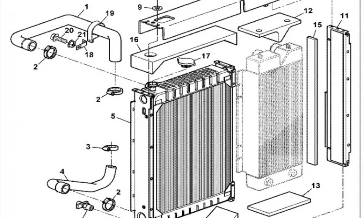 Радиатор водяной для комбайна John Deere W 650 - фото № 2