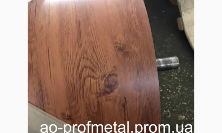 Профнастил под красное дерево, Профнастил с рисунком под дерево, Профлист под дерево - фото № 3