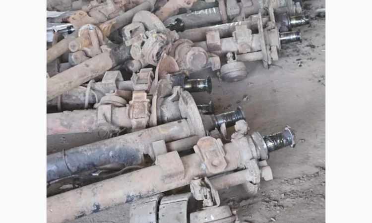 Ось ПТС-9 12 балансиры МЖТ-10 балка рессоры ступицы шины - фото № 8