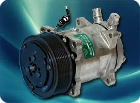 Компрессор кондиционера Case 7h15 119mm. PV8 82002069, 82008689, 82016158, 820161581 - фото № 2