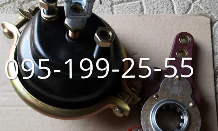 Тормозная камера, рычаг регулировочный (трещетка) на 2ПТС-4, 2ПТС-6 - фото № 1