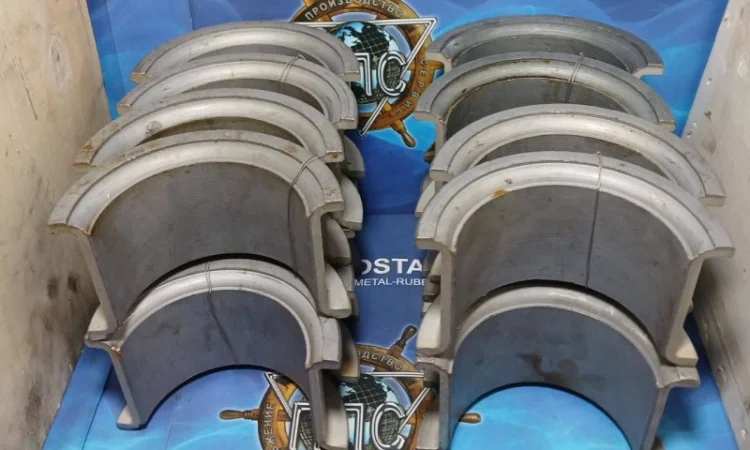 Вкладиші корінні упорні Р-1 (1Д6, 3Д6, 1Д12, 3Д12, В-46-2, В-46-4, В-55. 501-82/83 ) - фото № 1