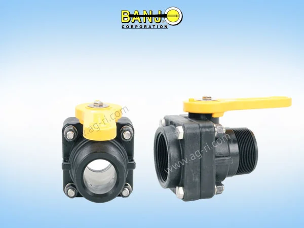 Ручной кран двухходовой шаровой Banjo VSMT200 на полевой опрыскиватель - фото № 1