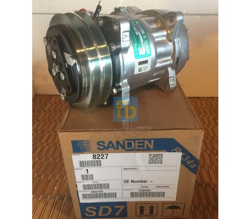 Компрессор SANDEN 7H15 SD 8227 Оригинал на NEW HOLLAND DEUTZ CLAAS CASE - фото № 1
