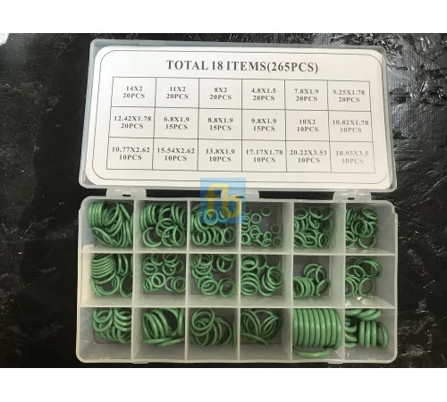 Набір ущільнювальних кілець кондиціонера 265 кілець 18 видів HNBR R134А - фото № 2