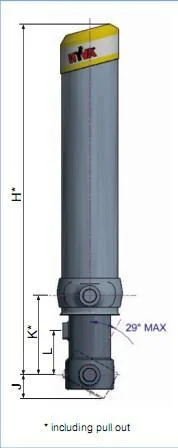 Гидроцилиндр 3-х штоковый, фронтальный с внешним кожухом (FC149-3-04270) - фото № 3
