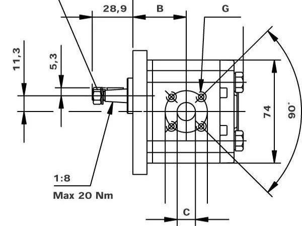 PLP1010S081E1 Pump PLP10.10 S0-81E1-LBB/BA-N - фото № 4