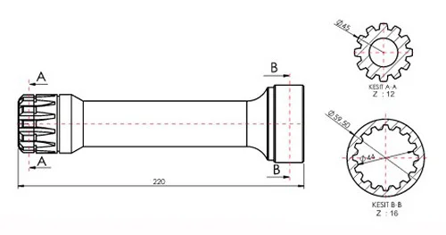 Вал отбора мощности ВОМ LIAZ - фото № 2