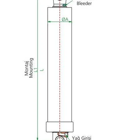 Гидроцилиндр для самосвала 4-х штоковый (длина 1 штока 1482 мм) тип В - фото № 2