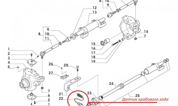 Сенсор CA0139107 на Кomatsu WB97s-02,  датчик 139107 Carraro - фото № 4