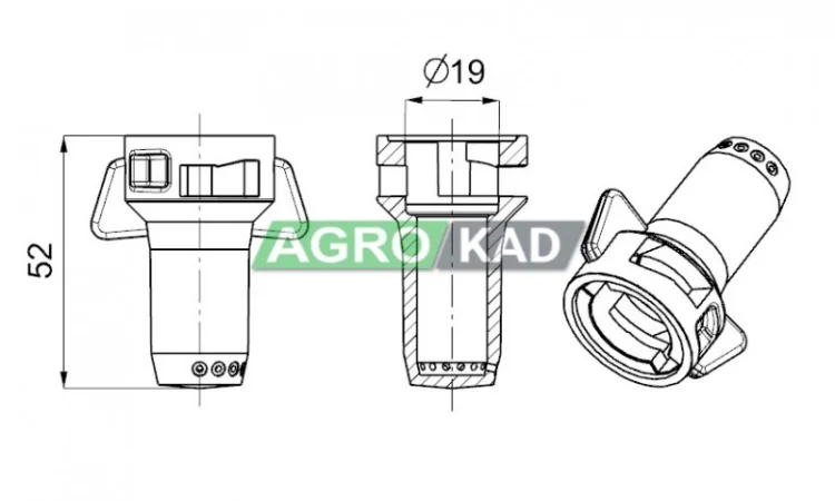 Ковпачковий заправник для КАС08 довгий - фото № 2