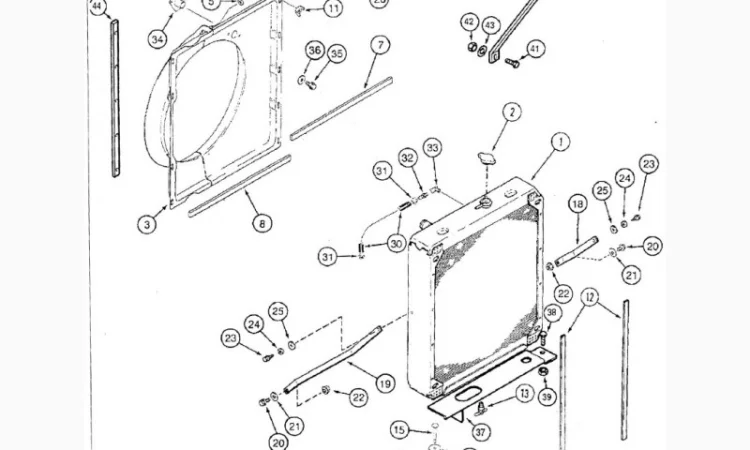 Радиатор водяного охлаждения двигателя комбайна CASE 2188/2388 - фото № 2