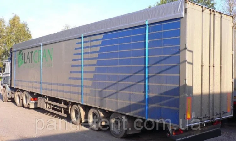 Тент на зерновоз под заказ, полог ПВХ накидка под трубу с кольцами - фото № 8