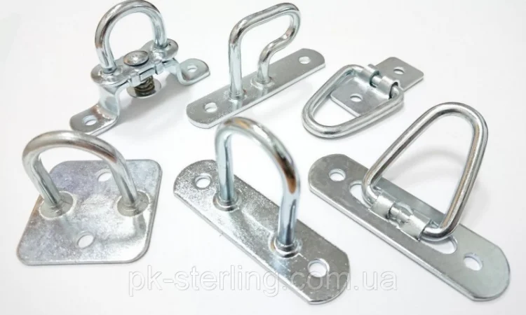 Скоба бортовая 25, 30, 45, 55мм для пломбировки тента ПВХ на кузов, прицеп - фото № 1