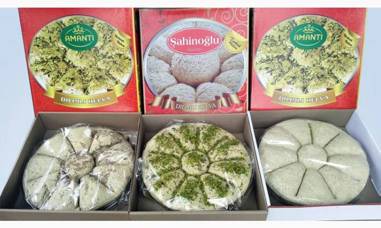 Турецкая халва, Тахинная халва упаковка упаковка 5 кг. оптом в розницу. Восточные сладости - фото № 1