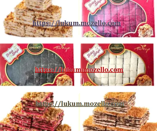 Лукум в виде пахлавы с орехами нарезан на порционные кусочки - фото № 1