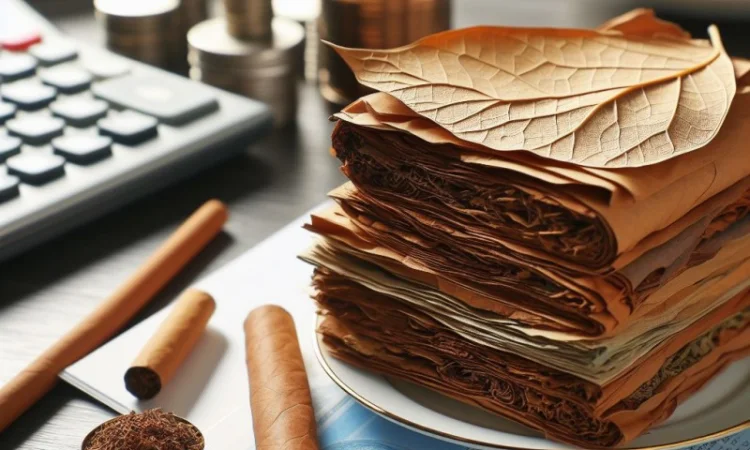 Для крафтових виробів - тютюновий лист - фото № 1