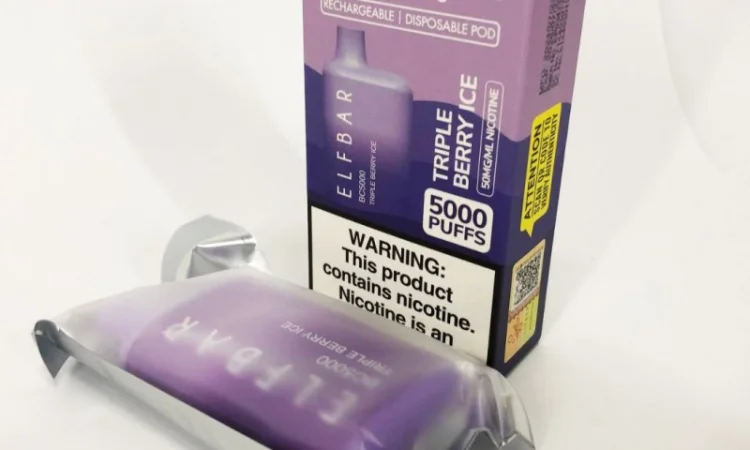 Електрона сигарета Elfbar BC 5000 тяг, 5% • Потрійна ягода з льодом • - фото № 3