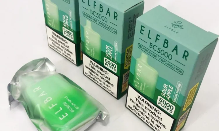 Ел сигарета ELF BAR 5000 тяг Кисле яблуко 5% - фото № 1