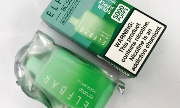 Ел сигарета ELF BAR 5000 тяг Кисле яблуко 5% - фото № 2