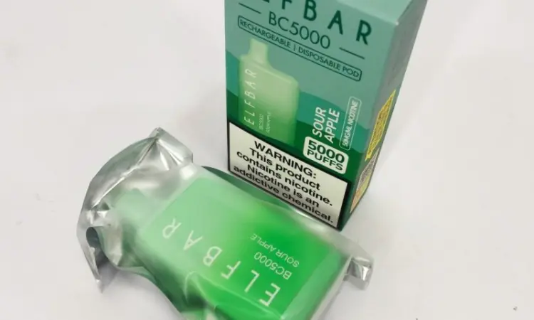 Ел сигарета ELF BAR 5000 тяг Кисле яблуко 5% - фото № 3