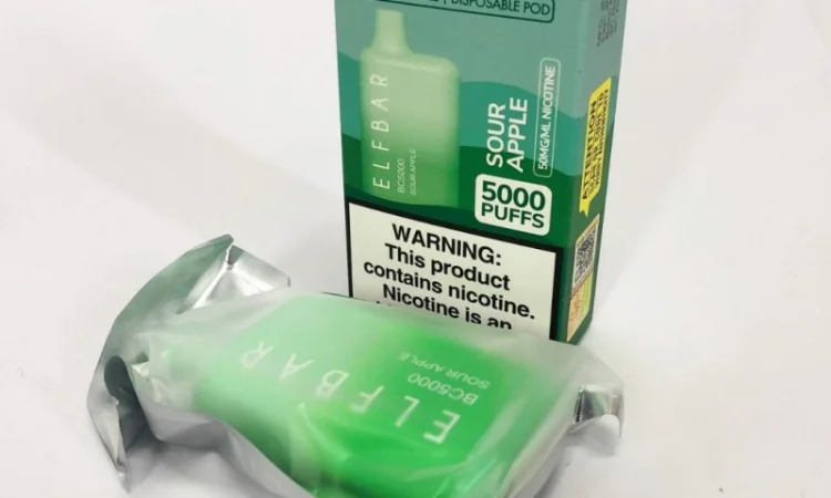 Ел сигарета ELF BAR 5000 тяг Кисле яблуко 5% - фото № 4