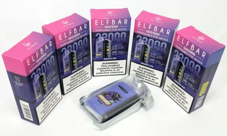 Електрона сигарета ELF BAR 5% 23000 тяг (Льодяний Виноград) - фото № 7