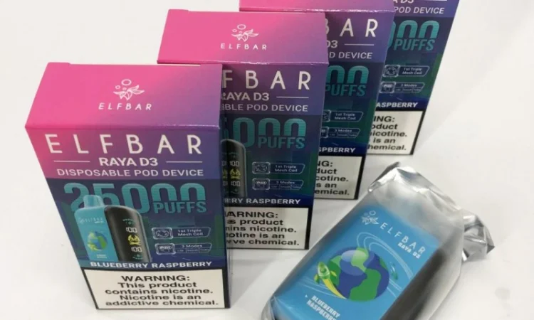 POD система ELF BAR Raya 25000 тяг, (Чорниця-Малина) - фото № 2