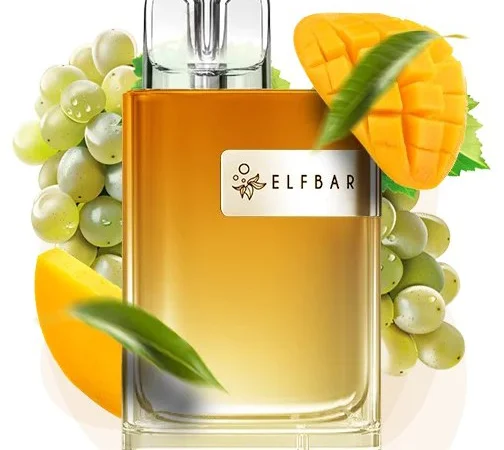 Сигарета ELFBAR CR 8000 тяг, 5% (Манго - Зелений Виноград) - фото № 1