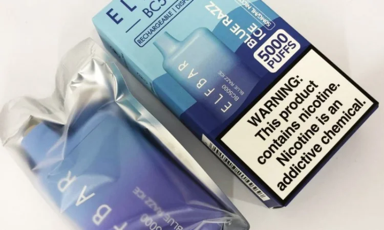 Електрона сигарета Elfbar BC 5% 5000 тяг • Синя малина з льодом • - фото № 3