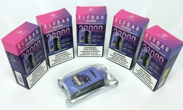 POD система ELF BAR 23000 тяг 5%, Пурпурна Мята - фото № 6