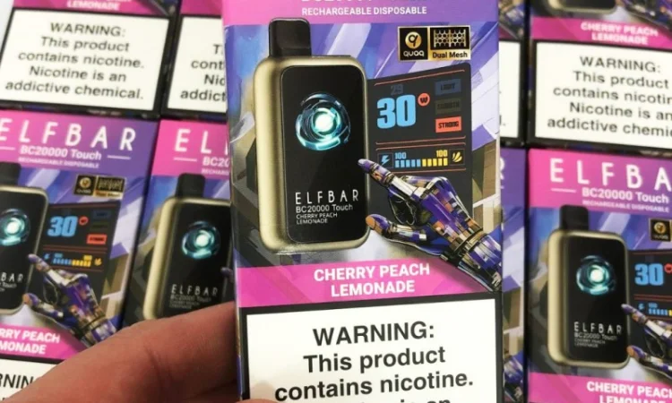 Сенсорна сигарета ELFBAR ВС 20000 тяг • Вишня • Персик • Лимонад • - фото № 4