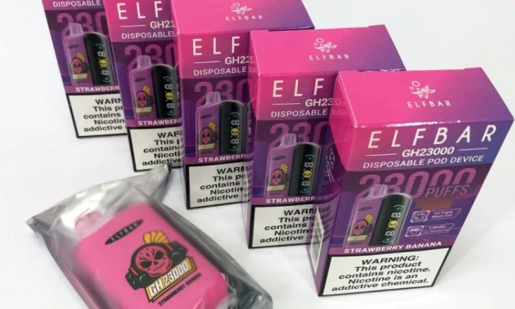 Електрона сигарета ELF BAR 5% 23000 тяг, Полуниця Банан - фото № 2