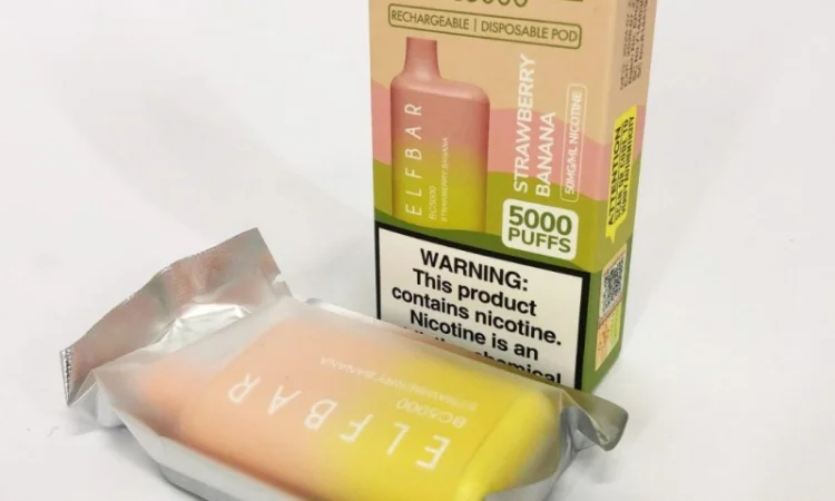 Ел сигарета ELF BAR 5000 тяг Полуниця-Банан 5% - фото № 3