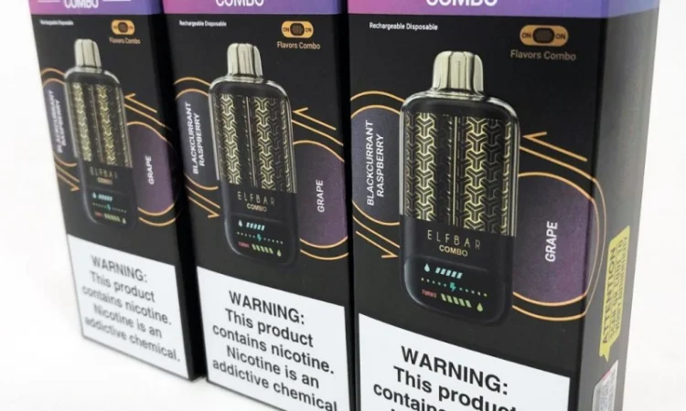 Сигарета з перемиканням смаків ELF BAR 25000 тяг • Смородина-Малина <=> Виноград • - фото № 2