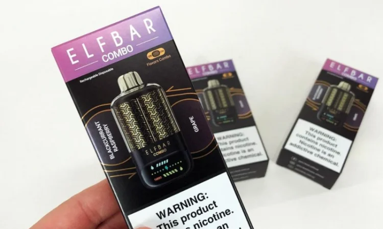 Сигарета з перемиканням смаків ELF BAR 25000 тяг • Смородина-Малина <=> Виноград • - фото № 4