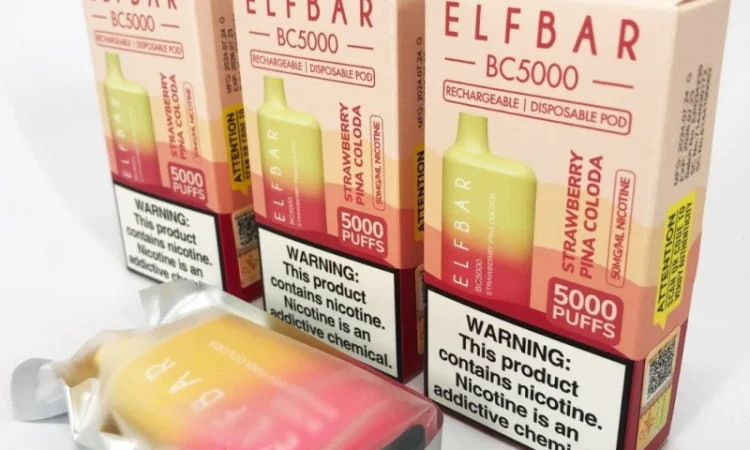 Ел сигарета ELF BAR 5000 тяг Полунична Піна Колада 5% - фото № 2