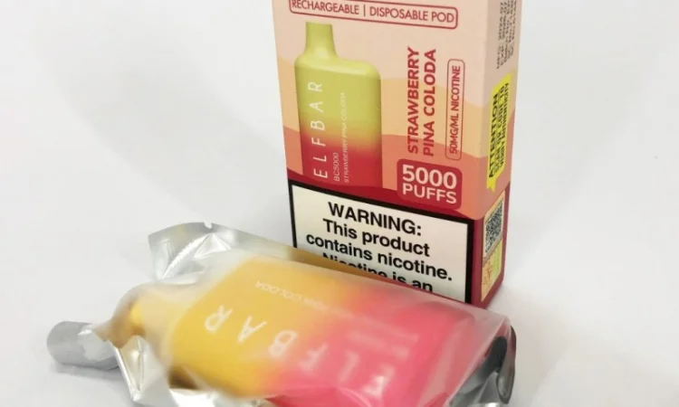 Ел сигарета ELF BAR 5000 тяг Полунична Піна Колада 5% - фото № 3