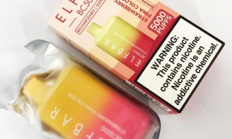 Ел сигарета ELF BAR 5000 тяг Полунична Піна Колада 5% - фото № 4