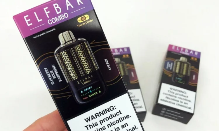 Електронка ELFBAR Combo 25000 тяг. Перемикання смаків:Чорниця-Кисла Малина<=>Вишня - фото № 2