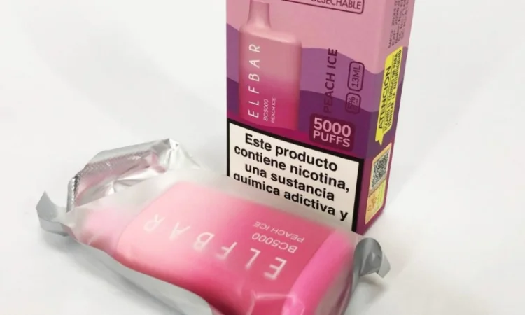 Електрона сигарета Elfbar BC 5000 тяг, 5% • Персик з льодом • - фото № 3