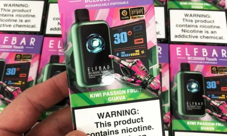 Сенсорна сигарета ELFBAR ВС 20000 тяг • Ківі • Маракуя • Гуава • - фото № 5