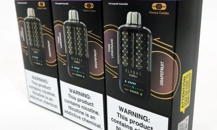 Сигарета з перемиканням смаків ELF BAR 25000 тяг • Рожевий лимонад <=> Грейфрут • - фото № 2