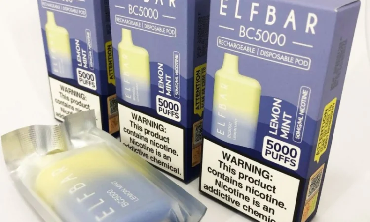 Електрона сигарета ELF BAR BC 5000 тяг (Лимон Мята ) 5% - фото № 2