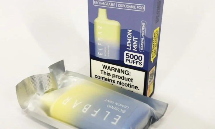 Електрона сигарета ELF BAR BC 5000 тяг (Лимон Мята ) 5% - фото № 5