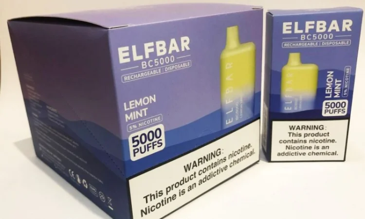Електрона сигарета ELF BAR BC 5000 тяг (Лимон Мята ) 5% - фото № 7