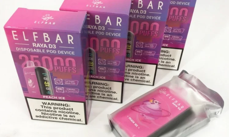 Персик з Льодом ••• Сигарета ELF BAR Raya 25000 тяг - фото № 3