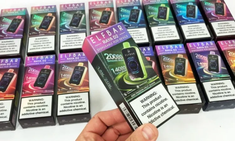 Електронная сигарета Elf Bar Raya 20000 (Лимон-Мята) - фото № 5