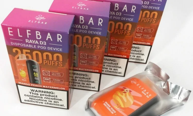 Манго•Персик•Кавун ••• Сигарета ELF BAR 25000 тяг - фото № 1