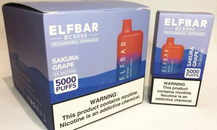 Електрона сигарета Elfbar BC 5% 5000 тяг • Сакура-Виноград • - фото № 3